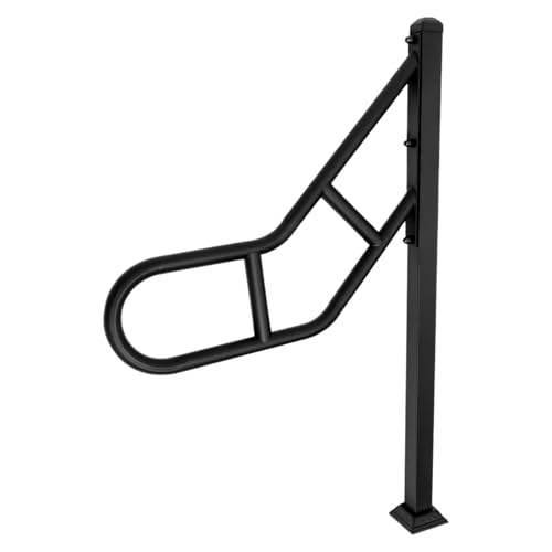 Einzelpfosten-Handlauf Außentreppengeländer U-förmige Trittleiter Haltegriffe for Stufen Weiß/Schwarz Für Veranda(Black) von UBOHUZ