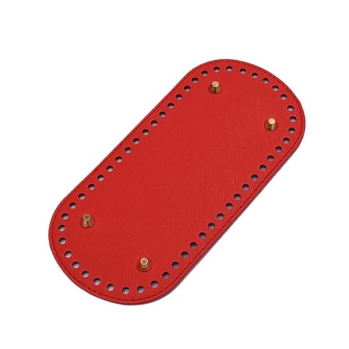 UBOHUZ 10pc PU Lederboden for gestrickte Tasche handgewebte Basis handgefertigt mit Löchern DIY Häkelzubehör Für Tasche Häkeln(Red) von UBOHUZ