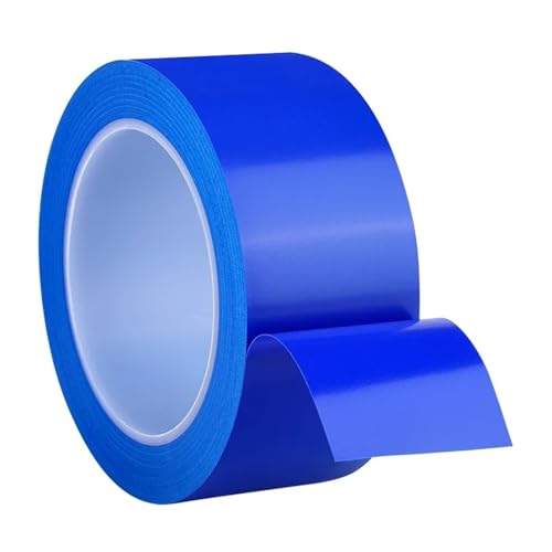 UBOHUZ 2 Rollen 33,0 m x 50 mm selbstklebendes PVC-Klebeband Bodenschutzmarkierung Warnbänder Gefahrenspur Sicherheitsrohr Warnband für Außenbereich(Blue) von UBOHUZ