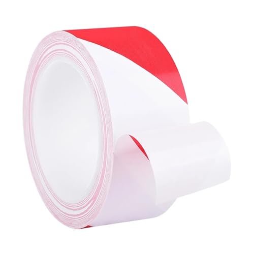 UBOHUZ 2 Rollen 33,0 m x 50 mm selbstklebendes PVC-Klebeband Bodenschutzmarkierung Warnbänder Gefahrenspur Sicherheitsrohr Warnband für Außenbereich(Red) von UBOHUZ
