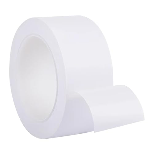 UBOHUZ 2 Rollen 33,0 m x 50 mm selbstklebendes PVC-Klebeband Bodenschutzmarkierung Warnbänder Gefahrenspur Sicherheitsrohr Warnband für Außenbereich(White) von UBOHUZ