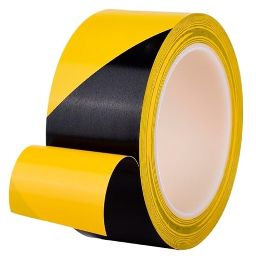 UBOHUZ 2 rolle Wasserdichte PVC Gelb Und Schwarz Warnband for Baustellen Lagerhallen, High-Visibility Klebeband für Außenbereich(40mm) von UBOHUZ