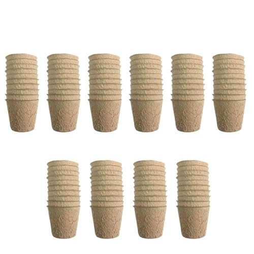UBOHUZ Abbaubare Anzuchttöpfe 20–200 Stück 3,15 Zoll Torftöpfe Sämling Keimtöpfe Zellstoff biologisch abbaubar Samen Starter Töpfe Kits(8CM-100PCS) von UBOHUZ
