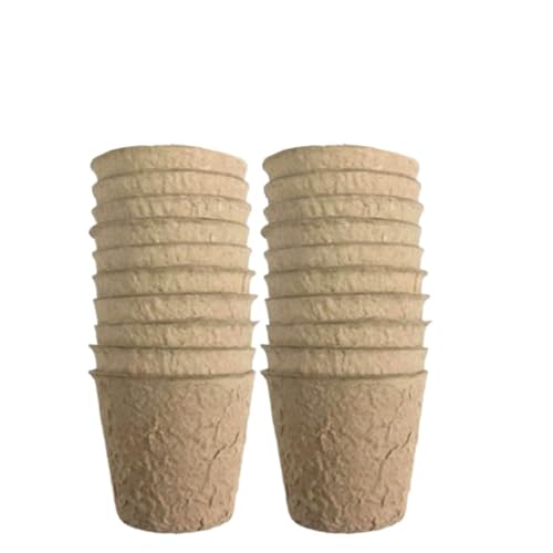 UBOHUZ Abbaubare Anzuchttöpfe 20–200 Stück 3,15 Zoll Torftöpfe Sämling Keimtöpfe Zellstoff biologisch abbaubar Samen Starter Töpfe Kits(8CM-20PCS) von UBOHUZ