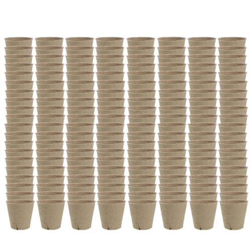 UBOHUZ Abbaubare Anzuchttöpfe 20-200PCS Samen Kindergarten Tasse Wachsenden Topf Tablett Pflanzer Papier Wachsen Anlage Starter Blume Kraut Biologisch Abbaubar(Brown-160PCS) von UBOHUZ