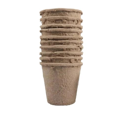 UBOHUZ Abbaubare Anzuchttöpfe 50Pcs 6/8cm Papier Zellstoff Cultivation Cup Biologisch abbaubar Sämling Topf Garten Keimung Pflanzung Container(S) von UBOHUZ