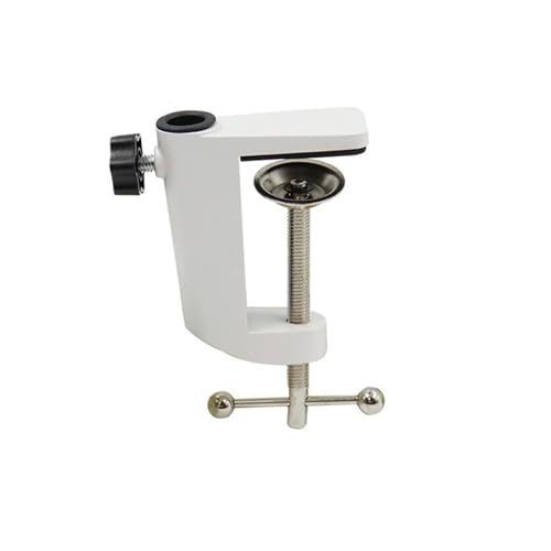 UBOHUZ C-Zwingen 2 stücke Schreibtisch Tisch Halterung Clamp for Arbeits Mikrofon Steht Ersatz Teil Desktop Clips Für Holzarbeiten(White) von UBOHUZ