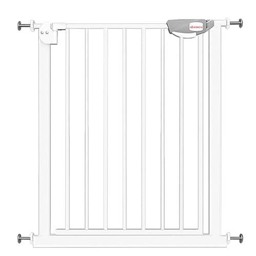 UBRAVOO Babygitter für Türen und Treppen, Höhe 100 cm, Sicherheits-Haustiergitter, Spannungstyp,automatische Schließung, hohe Ausführung, dreifache Verriegelung, offen (Breite:76-84cm) von UBRAVOO