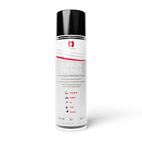 ELASKON UBS Hell - Unterbodenschutz Spray hell 500 ml/Korrosionsschutz Spray und Rostschutz Spray/Unterbodenschutz für Auto/Unterbodenschutz Wachs in der Aerosoldose von ELASKON