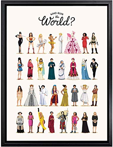 UBVV Leinwand Gemälde Nordischer Feminismus Plakate und Drucke Bild Welt regieren Wandkunst für Mädchen Raumdekor Geschenke (23.6”x 31.4”(60x80cm)Kein Rahmen) von UBVV