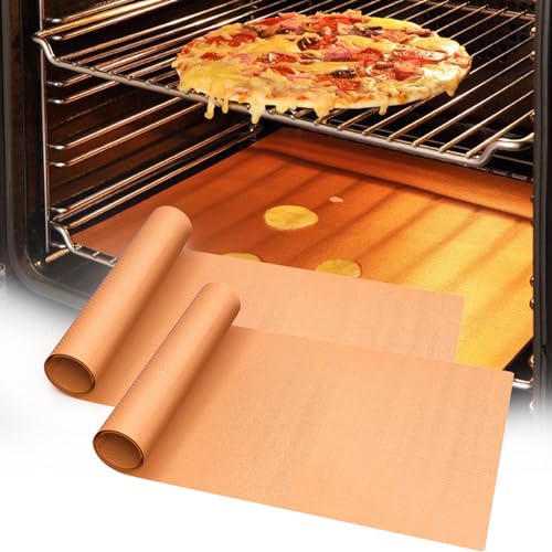 UBeesize 2 große Kupfer-Backmatten für den Boden des Ofens, BPA- und PFOA-frei, 40,6 x 61 cm dick, strapazierfähig, antihaftbeschichtet, Teflon-Ofenmatten für Elektro, Gas, Toaster, Konvektion, UBeesize 2 große Kupfer-Backmatten für den Boden des Ofens, BPA- und PFOA-frei, 40,6 x 61 cm dick, strapazierfähig, antihaftbeschichtet, Teflon-Ofenmatten für Elektro, Gas, Toaster, Konvektion, von UBeesize