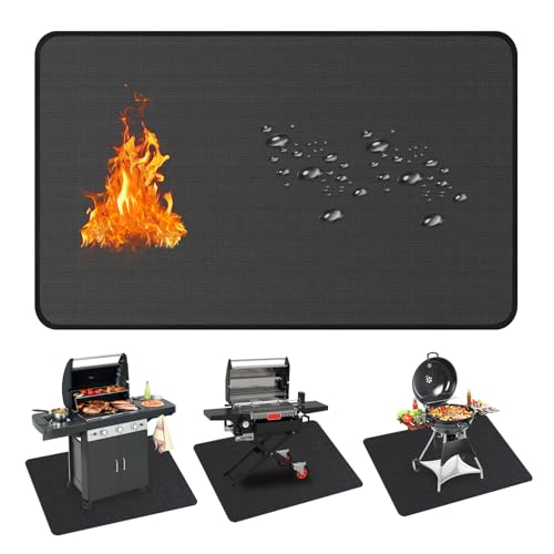 UBeesize Grillmatte Bodenschutz, 132x193cm Feuerfeste Unterlage, Kaminmatte Grillteppich Bodenschutzmatte Ölbeständiger Wasserdichter Rutschfester Outdoor BBQ Matte für den Außengrill, Rasen, Terrasse UBeesize Grillmatte Bodenschutz, 132x193cm Feuerfeste Unterlage, Kaminmatte Grillteppich Bodenschutzmatte Ölbeständiger Wasserdichter Rutschfester Outdoor BBQ Matte für den Außengrill, Rasen, Terrasse von UBeesize