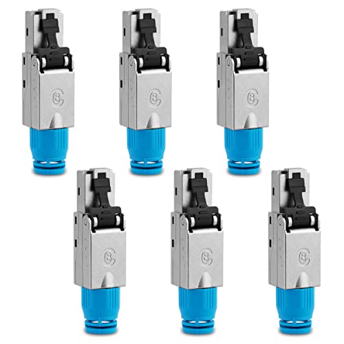 6 Stück Netzwerkstecker CAT 8 werkzeuglos CAT 8.1 RJ45 LAN UTP Kabel Stecker ohne Werkzeug werkzeugfrei CAT6a CAT6 CAT5 CAT7 Verlegekabel Patchkabel Netzwerkkabel Toolless Modular Plug Connector von UC-Express