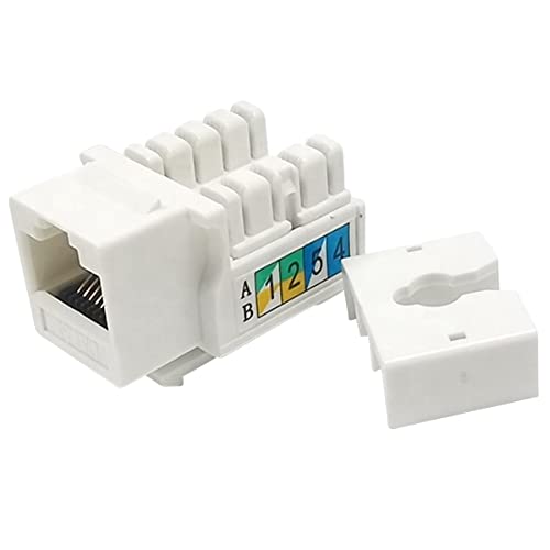 Keystone Jack Modul für CAT6 Kabel bis 10 Gbit/s mit Verschluss Werkzeuglos STP RJ45 Buchse Netzwerkkabel Verbinder Patchpanel Netzwerkdose, Menge:6 Stück, Auswahl:Keystone CAT6 von UC-Express