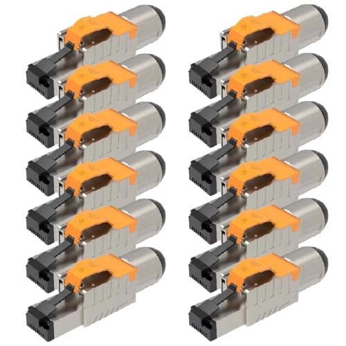 UC-Express Netzwerkstecker CAT 8 RJ45-12x RJ45 Stecker Steckverbinder - werkzeuglos - geschirmt - mit Zugentlastung - CAT8 CAT8.1 LAN Netzwerkkabel Stecker UC-Express Netzwerkstecker CAT 8 RJ45-12x RJ45 Stecker Steckverbinder - werkzeuglos - geschirmt - mit Zugentlastung - CAT8 CAT8.1 LAN Netzwerkkabel Stecker von UC-Express