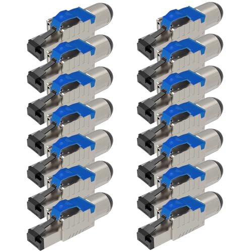 UC-Express Netzwerkstecker CAT 8 RJ45-14x RJ45 Stecker Blau Steckverbinder - werkzeuglos - geschirmt - mit Zugentlastung - CAT8 CAT8.1 LAN Netzwerkkabel Stecker UC-Express Netzwerkstecker CAT 8 RJ45-14x RJ45 Stecker Blau Steckverbinder - werkzeuglos - geschirmt - mit Zugentlastung - CAT8 CAT8.1 LAN Netzwerkkabel Stecker von UC-Express