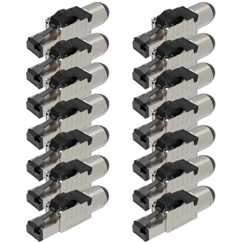 UC-Express Netzwerkstecker CAT 8 RJ45-14x RJ45 Stecker Schwarz Steckverbinder - werkzeuglos - geschirmt - mit Zugentlastung - CAT8 CAT8.1 LAN Netzwerkkabel Stecker UC-Express Netzwerkstecker CAT 8 RJ45-14x RJ45 Stecker Schwarz Steckverbinder - werkzeuglos - geschirmt - mit Zugentlastung - CAT8 CAT8.1 LAN Netzwerkkabel Stecker von UC-Express