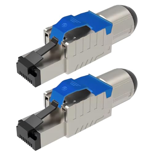 UC-Express Netzwerkstecker CAT 8 RJ45-2x RJ45 Stecker Blau Steckverbinder - werkzeuglos - geschirmt - mit Zugentlastung - CAT8 CAT8.1 LAN Netzwerkkabel Stecker UC-Express Netzwerkstecker CAT 8 RJ45-2x RJ45 Stecker Blau Steckverbinder - werkzeuglos - geschirmt - mit Zugentlastung - CAT8 CAT8.1 LAN Netzwerkkabel Stecker von UC-Express