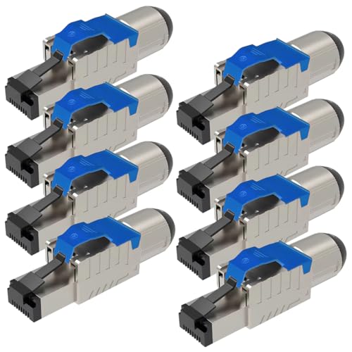 UC-Express Netzwerkstecker CAT 8 RJ45-8X RJ45 Stecker Blau Steckverbinder - werkzeuglos - geschirmt - mit Zugentlastung - CAT8 CAT8.1 LAN Netzwerkkabel Stecker UC-Express Netzwerkstecker CAT 8 RJ45-8X RJ45 Stecker Blau Steckverbinder - werkzeuglos - geschirmt - mit Zugentlastung - CAT8 CAT8.1 LAN Netzwerkkabel Stecker von UC-Express