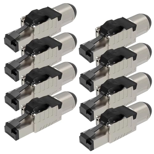 UC-Express Netzwerkstecker CAT 8 RJ45-8X RJ45 Stecker Schwarz Steckverbinder - werkzeuglos - geschirmt - mit Zugentlastung - CAT8 CAT8.1 LAN Netzwerkkabel Stecker UC-Express Netzwerkstecker CAT 8 RJ45-8X RJ45 Stecker Schwarz Steckverbinder - werkzeuglos - geschirmt - mit Zugentlastung - CAT8 CAT8.1 LAN Netzwerkkabel Stecker von UC-Express