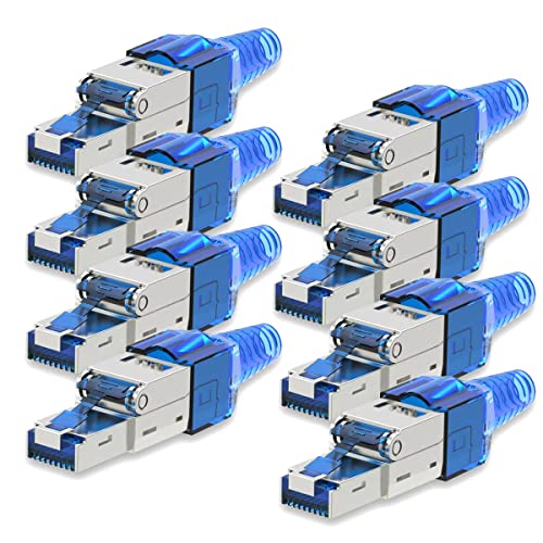 UC-Express Netzwerkstecker CAT7 RJ45-8x Netzwerk Stecker Blau Steckverbinder - werkzeuglos - geschirmt - mit Zugentlastung - CAT 7 CAT7a LAN Netzwerkkabel UC-Express Netzwerkstecker CAT7 RJ45-8x Netzwerk Stecker Blau Steckverbinder - werkzeuglos - geschirmt - mit Zugentlastung - CAT 7 CAT7a LAN Netzwerkkabel von UC-Express