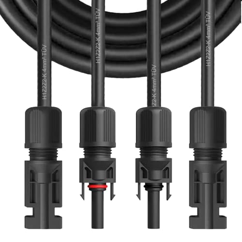 UC-Express Solar Verlängerungskabel für Solarpanel - Solarkabel mit PV Stecker/Buchse - Kabel 4 mm² / 6 mm² - Solarstecker, Steuersatz:0% gem. § 12 Abs. 3 UStG, Kabellänge:2X 45M 6mm² von UC-Express