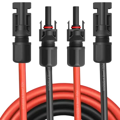UC-Express Solar Verlängerungskabel für Solarpanel - Solarkabel mit PV Stecker/Buchse - Solarstecker - Kabel 4 mm² / 6 mm², Kabelquerschnitt:6mm², Länge:2X 40m inkl. 0% MwSt. gem. § 12 Abs. 3 UStG von UC-Express