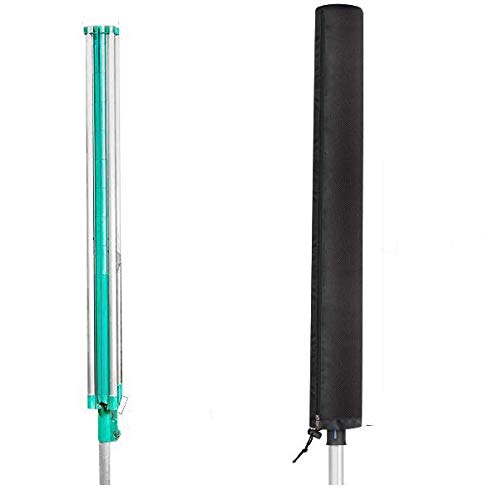 UCARE Wasserdicht Abdeckung des Trocknergestells im Freien Trockner Regal Abdeckung Rotierende Wäschetrocknerabdeckung mit Reißverschluss Schwarz (168 * 30 * 30cm) von UCARE
