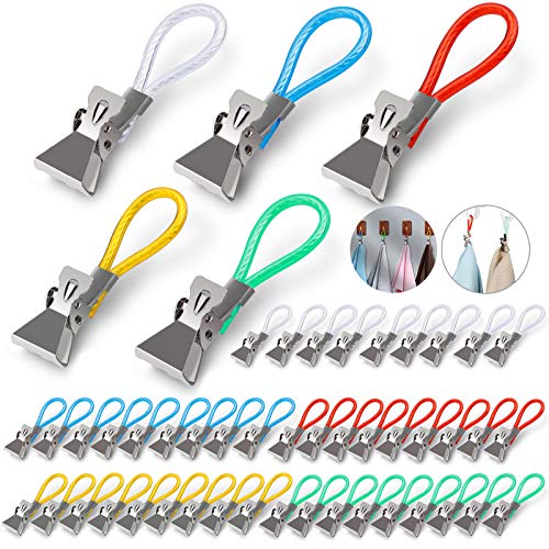 UCEC 50x Bunte Clip-Aufhänger Handtuchhalter-Clips, Strandtuchclip Handtuchclips, Bad & Küchen Zubehör von UCEC