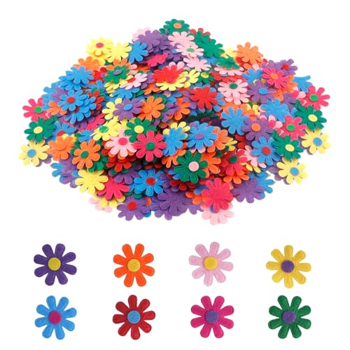 UCFBWO 400 Stück Filzblumen, Bunte Stoff Blümchen Deko Blumen Streudeko Blumen Verschönerungen Filz Streublumen Filzblumen Deko für Filz Basteln Kunsthandwerk Grußkartenzubehör UCFBWO 400 Stück Filzblumen, Bunte Stoff Blümchen Deko Blumen Streudeko Blumen Verschönerungen Filz Streublumen Filzblumen Deko für Filz Basteln Kunsthandwerk Grußkartenzubehör von UCFBWO