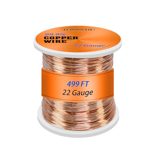 500Ft 22 AWG Reines Kupferdraht, 152meter, 0,6 mm Durchmesser – Solider Reiner Kupferdraht für Elektrokultur, Gartenarbeit, Schmuckherstellung, DIY-Projekte – Hochwertiger Elektro- & Basteldraht 500Ft 22 AWG Reines Kupferdraht, 152meter, 0,6 mm Durchmesser – Solider Reiner Kupferdraht für Elektrokultur, Gartenarbeit, Schmuckherstellung, DIY-Projekte – Hochwertiger Elektro- & Basteldraht von UCINNOVATE