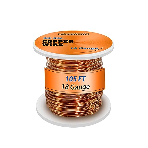 UCINNOVATE 1 mm Kupferdraht für die Schmuckherstellung, 32 m 18 Guage Handwerk Schmuckdraht 99,9% Solid Bare Pure Copper Wire, Kupferdraht 1 mm Kupferdraht Schmuckdraht für Crafting Wire UCINNOVATE 1 mm Kupferdraht für die Schmuckherstellung, 32 m 18 Guage Handwerk Schmuckdraht 99,9% Solid Bare Pure Copper Wire, Kupferdraht 1 mm Kupferdraht Schmuckdraht für Crafting Wire von UCINNOVATE