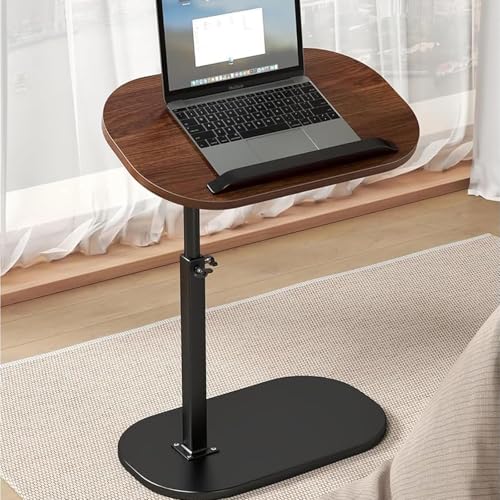 C-Tisch, Beistelltisch, höhenverstellbar, C-förmiger Untertisch, 360° schwenkbare Tabletttische, Laptop-Beistelltisch mit kippbarem Tablett, kleine Kaffee-C-Tische für Schlafsofa, Badewanne(Walnut col von UCIWFKBS