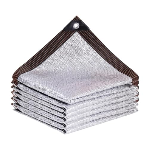 UCK-KIT 95% Aluminium Schattentuch Reflektierende Sonnenschutzabdeckung Silber reißfestes Sonnenschutznetz mit verstärkter Tülle für Auto Garten Terrasse Zwinger,6.5FTX16FT UCK-KIT 95% Aluminium Schattentuch Reflektierende Sonnenschutzabdeckung Silber reißfestes Sonnenschutznetz mit verstärkter Tülle für Auto Garten Terrasse Zwinger,6.5FTX16FT von UCK-KIT