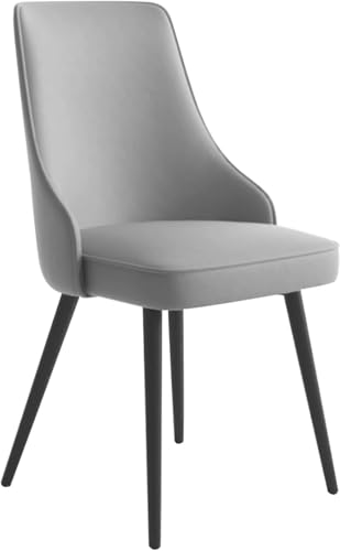 UCKYSU AMENAS Küche und Esszimmer Stühle Beistellstühle for Wohnzimmer wasserdichte Küchen Und Esszimmerstühle PU Leder Lounge Thekenstühle Schwarzen Beinen(Smoke Gray) von UCKYSU