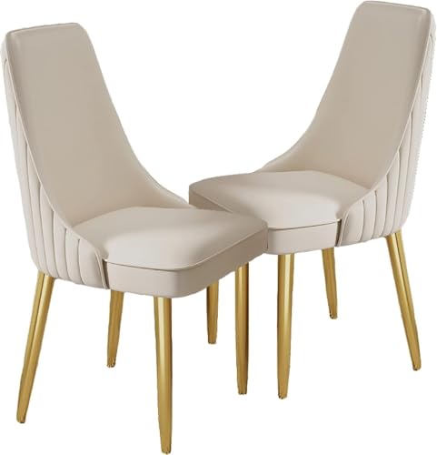 UCKYSU AMENAS Küche und Esszimmer Stühle Esszimmerstühle 2er Set Akzentstühle PU Leder Metallbeinen for Büro Lounge Esszimmer Küche Schlafzimmer(C) von UCKYSU
