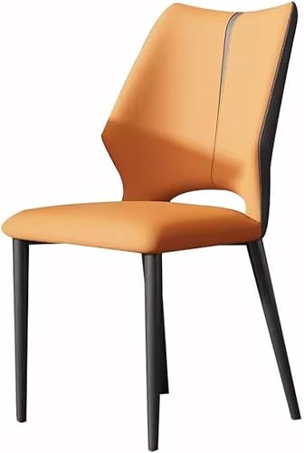 UCKYSU AMENAS Küche und Esszimmer Stühle Esszimmerstühle Aus Kunstleder Moderne Lounge Thekenstühle for Küche Und Wohnzimmer Schreibtischstuhl for Den Haushalt(Orange) von UCKYSU