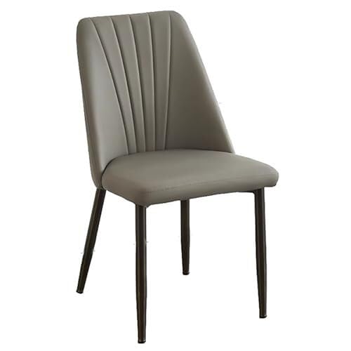 UCKYSU AMENAS Küche und Esszimmer Stühle Esszimmerstühle Mid Century Gepolsterter Küchenstuhl Aus PU Leder Seitenstuhl Mit Metallbeinen(Dark Gray) von UCKYSU