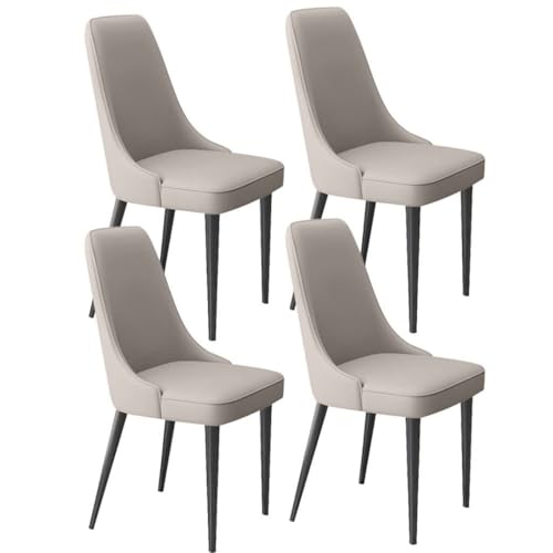 UCKYSU AMENAS Küche und Esszimmer Stühle Küchen Wohnzimmerstühle 4er Set Moderne Esszimmerstühle Latexpolster Weichem Mikrofaserleder Und Metallbeinen von UCKYSU