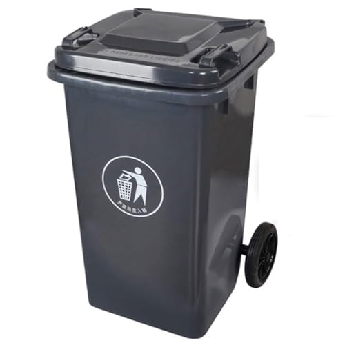 UCKYSU Robuster Großer Mülleimer For Den Außenbereich Gewerblicher Mülleimer For Veranda Hinterhof Terrasse(Negro,100L) von UCKYSU