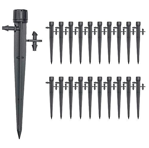 UCLEVER 30 Stück Micro Bewässerung Tropfer mit Verbinder für 4mm / 7mm Rohr, Tropfbewässerung Einstellbar Pflanze Garten Wasser Bewässerung Micro bewässerung von UCLEVER