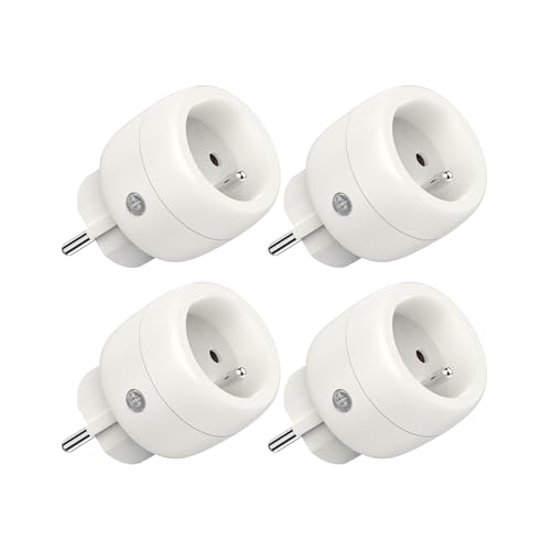 FR WLAN Steckdose, Mini Smart Steckdose mit Sprachsteuerung Timer, Smart Home WiFi Steckdose funktioniert mit Alexa, Google Home, Nur 2.4GHz WiFi, 2er Pack von UCOMEN