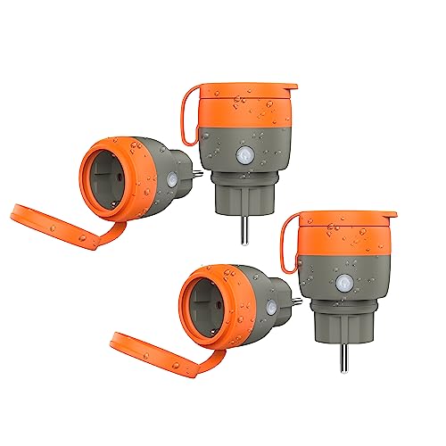 UCOMEN Wlan Steckdose Outdoor, Zeitschaltuhr Steckdose IP44 Wasserdicht Kompatibel mit Alexa und Google Home für Außenbeleuchtung und Bewässerungssystemen, Smart Life APP, 2.4G,16a/3680W - 4 Pack UCOMEN Wlan Steckdose Outdoor, Zeitschaltuhr Steckdose IP44 Wasserdicht Kompatibel mit Alexa und Google Home für Außenbeleuchtung und Bewässerungssystemen, Smart Life APP, 2.4G,16a/3680W - 4 Pack von UCOMEN