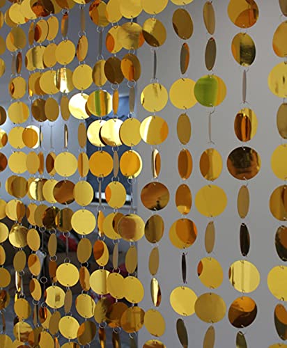 Festival Party liefert PVC Pailletten Vorhang Interieur Dekorative Vorhänge DIY Hochzeitszubehör-Gold von UCRHJJC