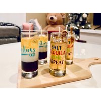 Tequila Shot Kerze | B52 Schnapskerze Handgefertigte, Duftfreie Trinkkerze Einzigartiges Geschenk Glas Transparent Weihnachtsgeschenk Für Den Urlaub von UCandleItStudio