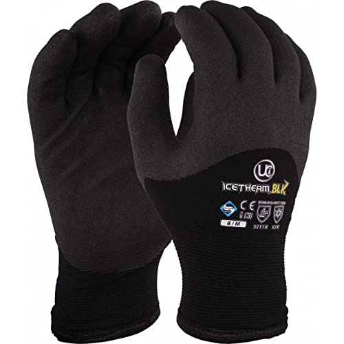 UCi Icetherm Blk isolierte Arbeitshandschuhe mit HPT-beschichteter Thermobeschichtung für kalte Winter/Gefrierschrank, Größe 9/L von UCi