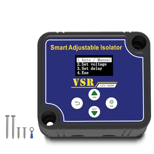 UCkasayfy Einstellbar Trennrelais 12v 140a Zweitbatterie Automatisches Batterietrenner Spannungsgesteuertes Relais VSR für Wohnmobil Camper Kfz Auto von UCkasayfy