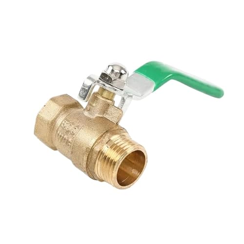1/2 '' Messing-Kugelhahn männlich zu weiblich Wasser-/Gasventil mit Hebelgriff Kupfer-Sanitärventil(Male to Female) von UDAMX