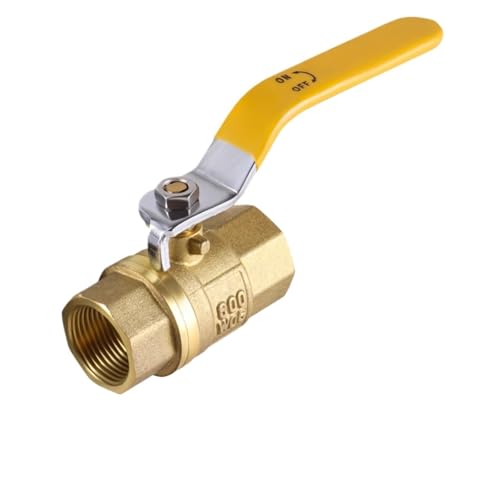 1 stück Gelb Griff Kupfer Kugelhahn 3/4NPT Doppel Innengewinde DN20 for Controlling Wasser Öl Gas von UDAMX