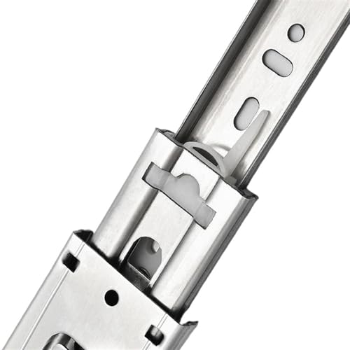 10" - 22" Schubladenführungen Soft Close Schubladenschiene Dreiteilige Schubladenschienen Schrankrolle Möbelbeschläge(Buffer 22inch 55cm) von UDAMX